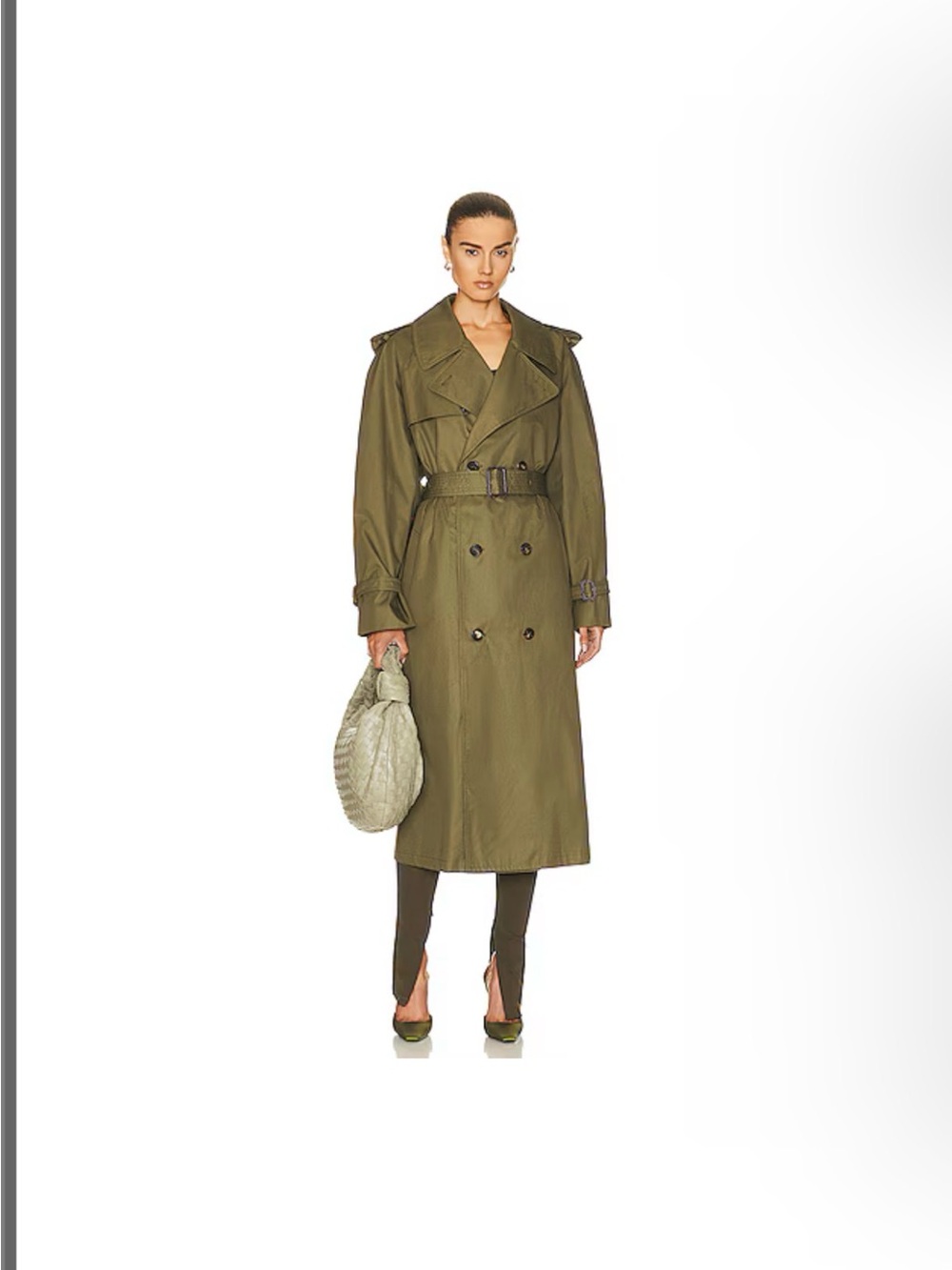 WARDROBE.NYC W4009R04 Military Trench Coat NWT Sz S